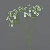 Artplants Dekozweig Schleierkraut Sikinos, Weiß, 65Cm