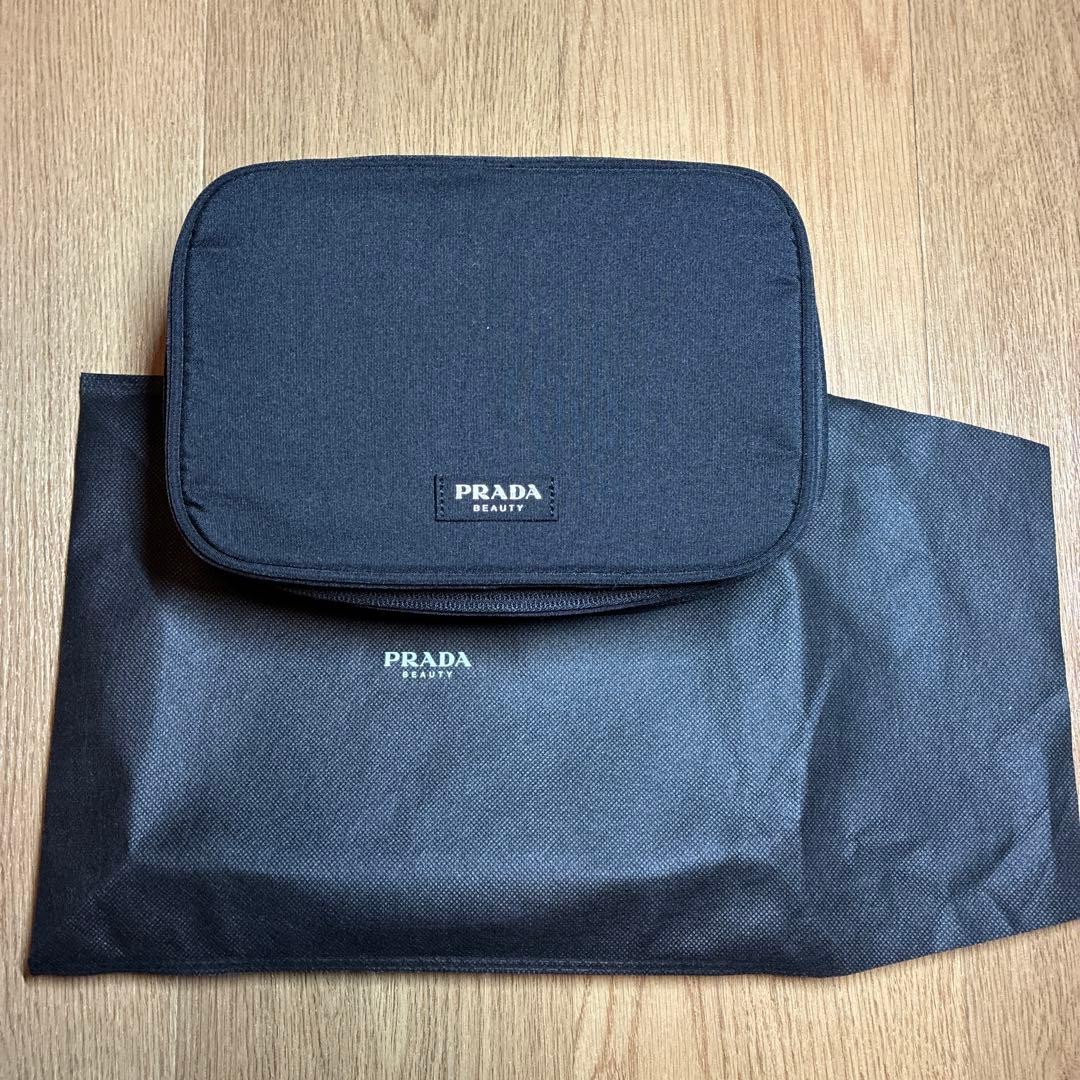 PRADA Beauty Original Vanity Pouch Novelty Black Polyester With Dust Bag Gift thumbnail 21