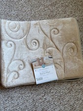 HUNTINGTON HOME MEMORY FOAM TAN BATH MAT 20X34" - NEW