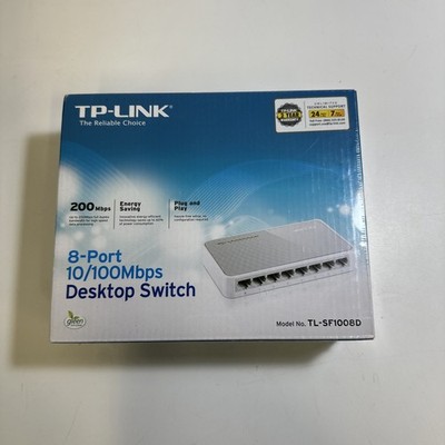 TP-LINK TL-SF1008D 8-Port Desktop Switch 10/100 MBPS Network