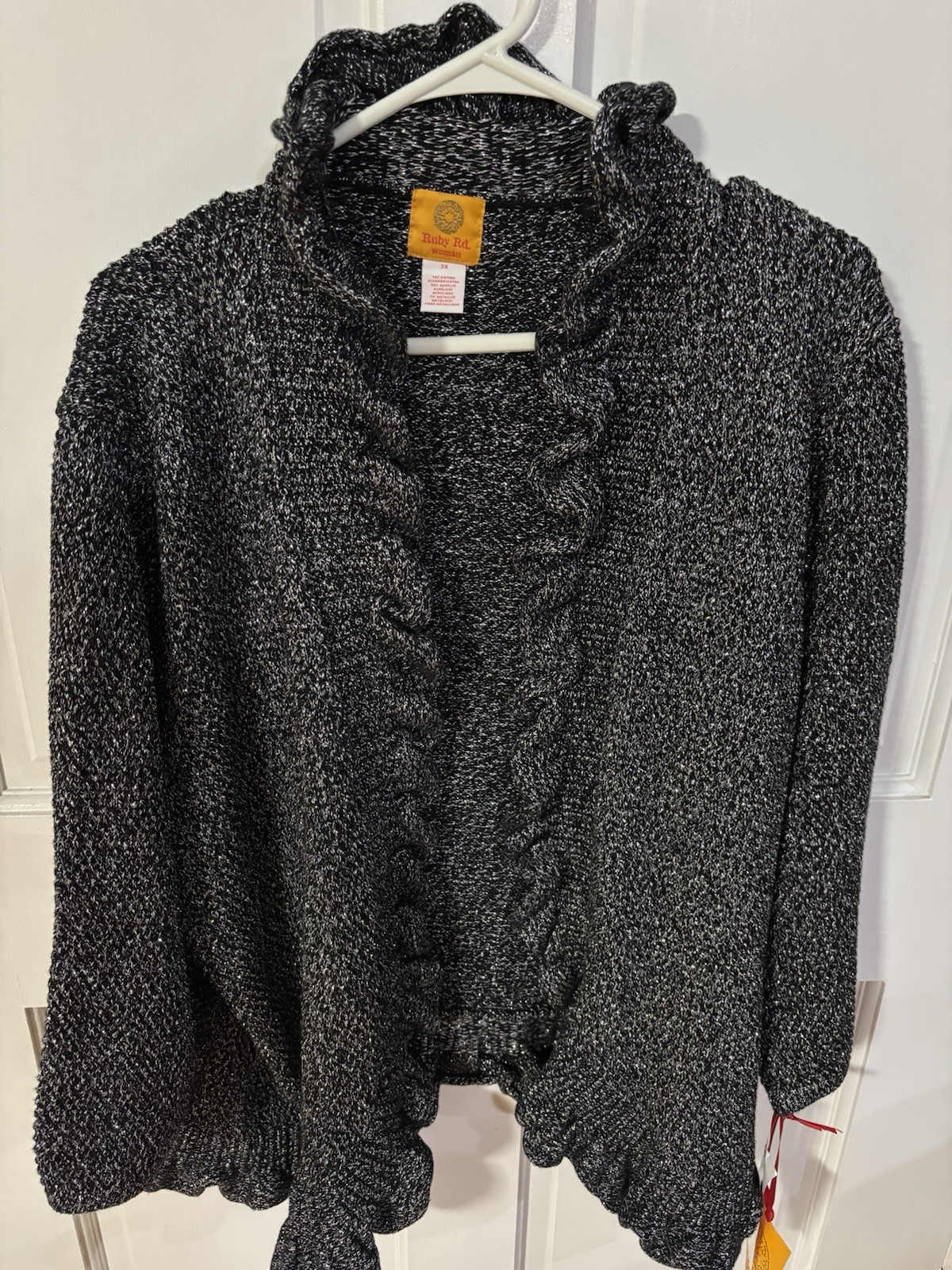 Ruby Rd. Women’s Sweater Size 3X Style #5684 Black Silver