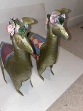 Antique style decor 2 Pieces LIama/ Camel Looking Great Condition Lite Weight.
