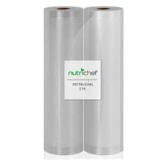 NUTRICHEF Vacuum Sealer Bags, Universal Air Vac Sealing Bags (2 Rolls, 100’ ft.)