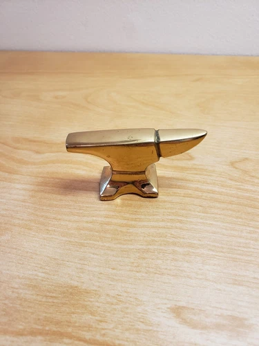 vintage miniature brass anvil