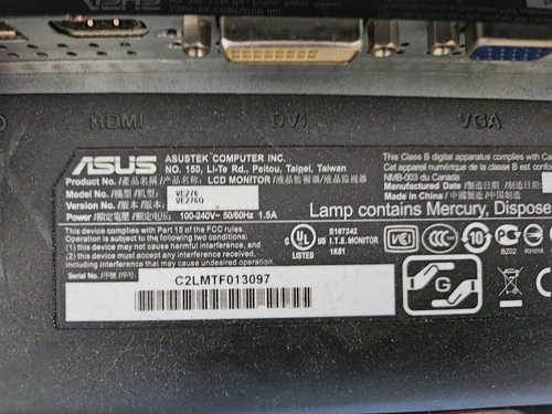 Asus Monitor - 27 Zoll - HDMI/DP/DVI/VGA - Bild 3 von 3