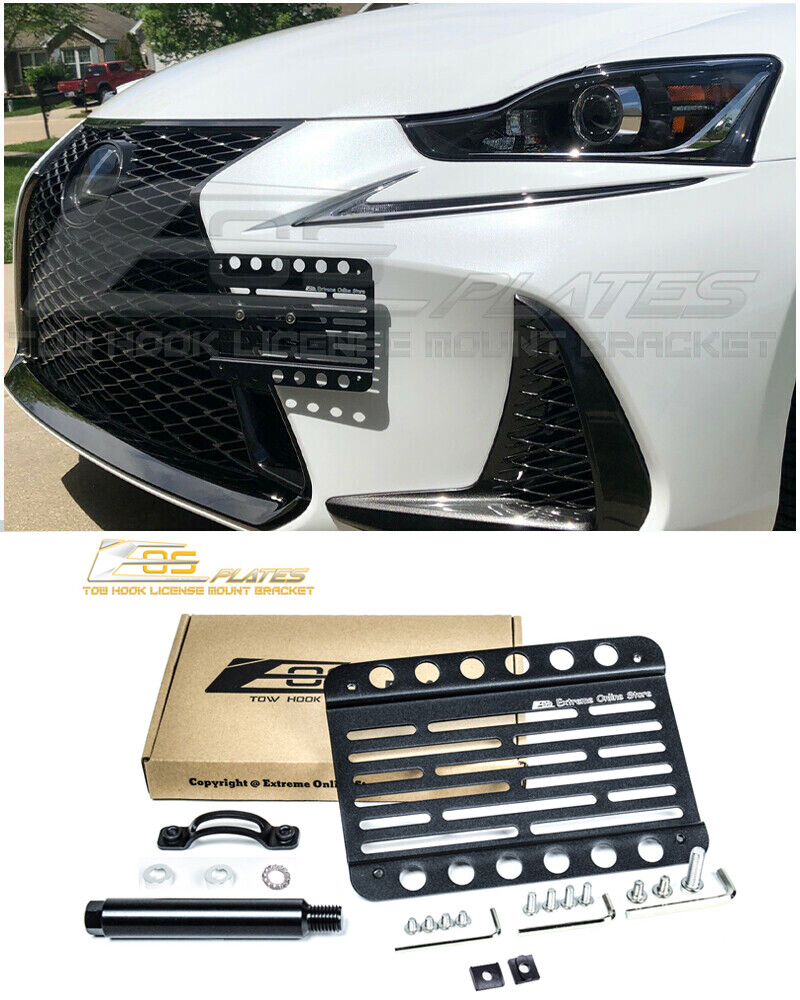 Bumper Tow Hook License Plate Mount Bracket For Lexus IS 06-20/excl F Sport Bump - Foto 3