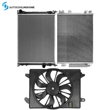 Electric Radiator Condenser & Cooling Fan Kit For 2011 2012-2019 Dodge Charger