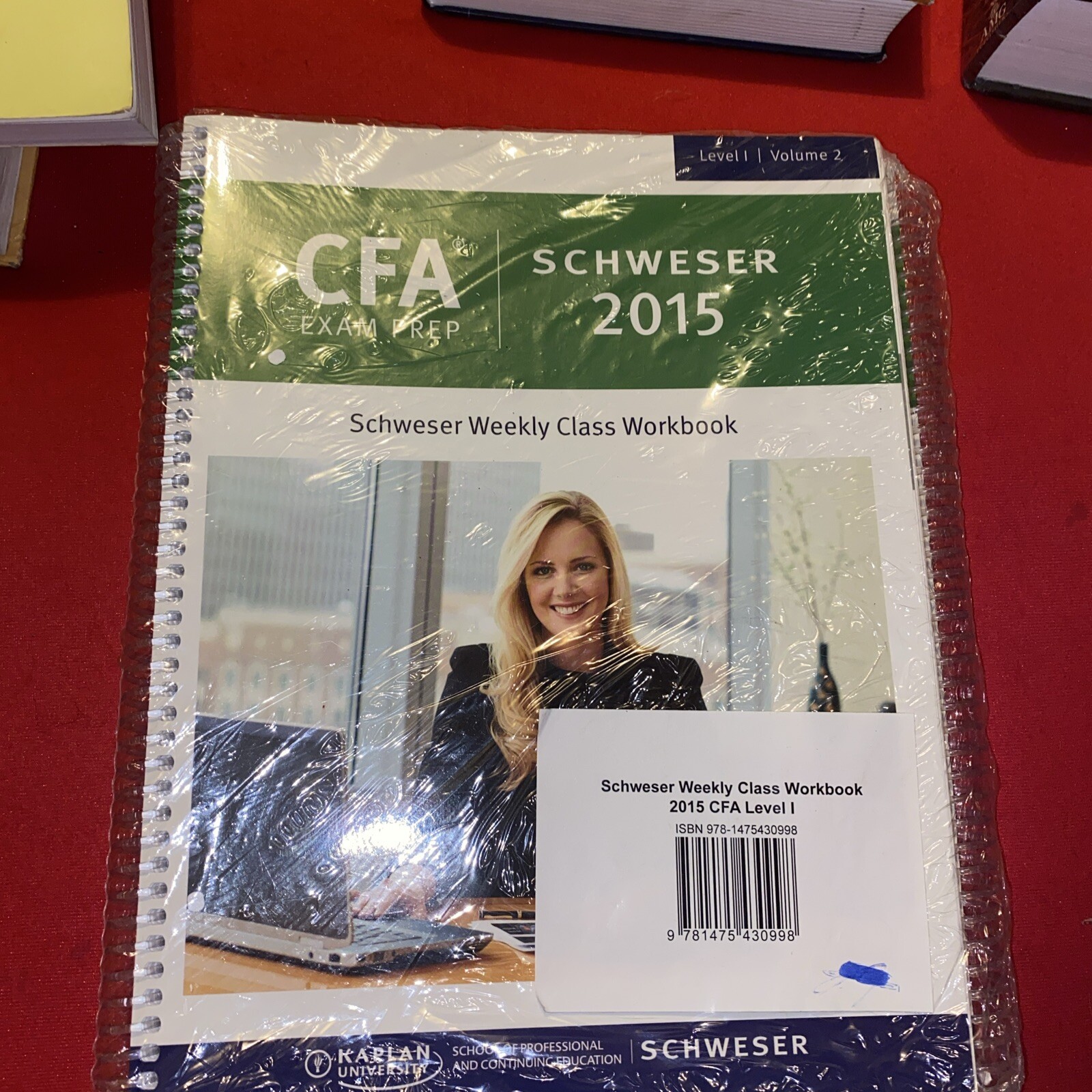 CFA Exam Prep: Schweser 2015 weekly class workbook level, one volume one-image