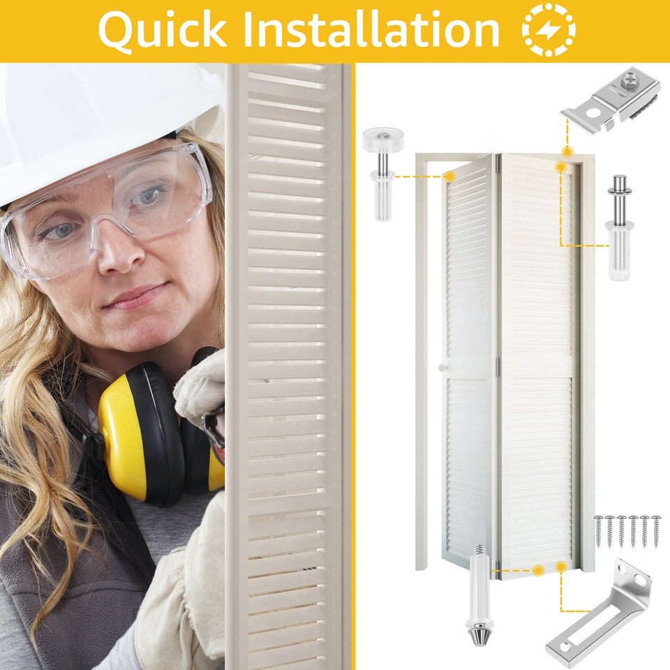 20Pcs Bifold Door Hardware Repair Kit Closet Door Hardware Kit BiFold🌱