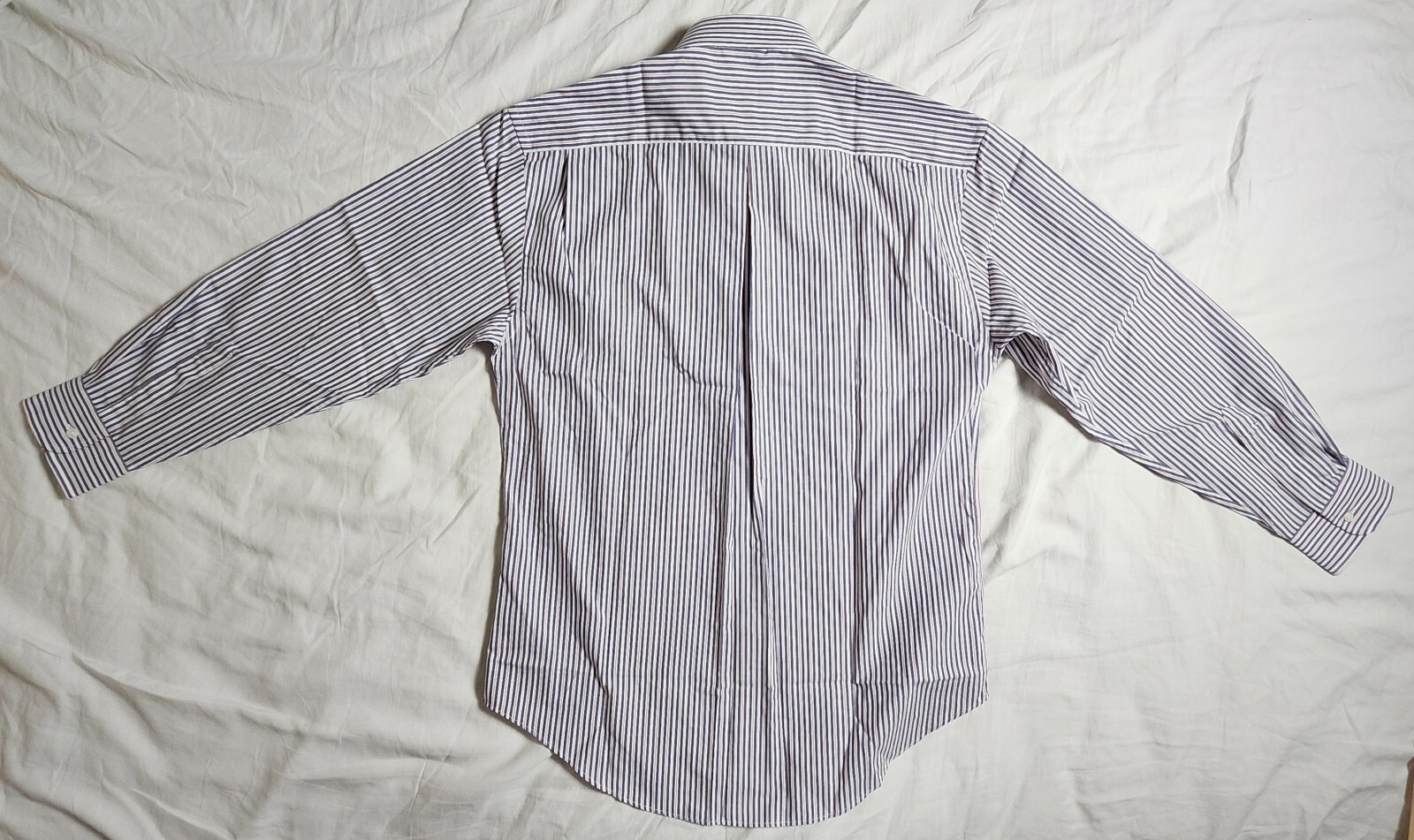 Camicia uomo vintage Yves Saint Laurent blu a righe taglia 15 5 32 33 made in Mauritius
