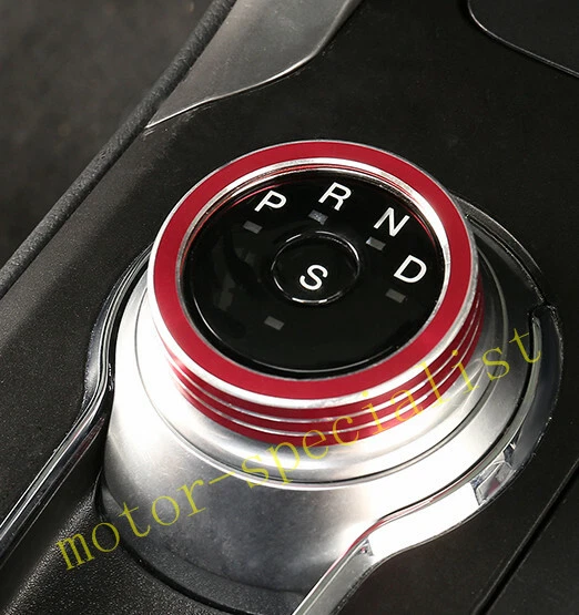 Red Aluminium Interior Gear Shift Knob ring Cover For Ford Fusion