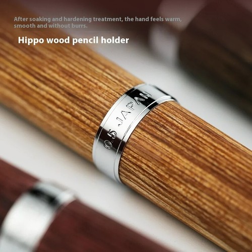 Japan PILOT LEGNO natural wood pen automatic pencil HLE-250K, 0.5mm Dark red - Picture 2 of 4