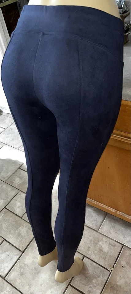 LEGGINGS SPANX imitación gamuza cintura alta-azul marino-#20322-talla mediana regular Foto 3 de 4