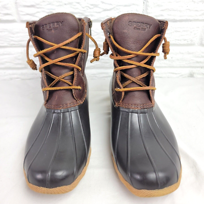 その他 M m Sperry Boots Womens 10 M Zipper Ankle Saltwater Core Duck Rain