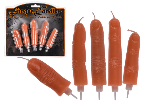 5 Severed Finger Candles Novelty Candle Halloween Decoration Prop Thumb Hand
