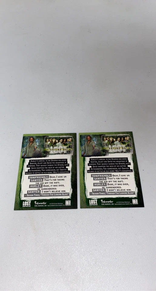 QTY (2) 2007 Inkworks LOST Season 3 Fighting Back #FB-7 - Image 4 of 4