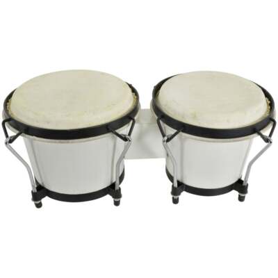Chord Bongos 6.5'' + 7.5'' with Carry Bag - White