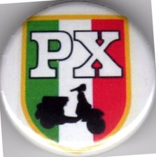 VESPA Pin Button Badge 25mm - ITALIAN PX Piaggio P200E V90 PK RALLY V100 GT GTS