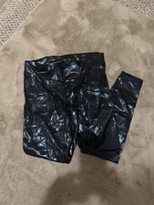 Hue Body Gloss faux leather leggings Silky Soft Stretch Luminous SZ XL NEW