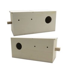 Nistkasten Agaporniden - 29,5x14,5x14,5 cm Loch Ø 5cm - zwei Ausführungen