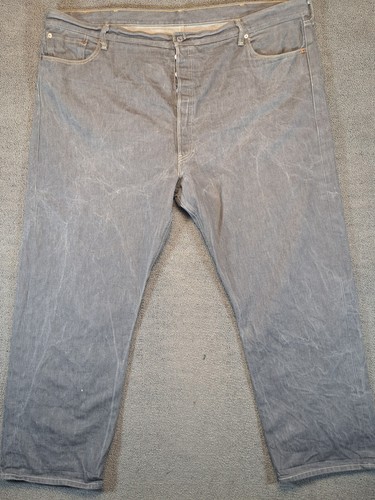 Levis 501 XX Jeans Mens 50x32 Button Fly Grey Denim Cotton Straight Fit Classic