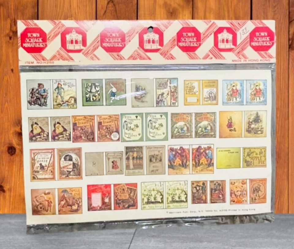 Vtg 30 Classic Miniature Dollhouse Book Covers School Sealed Library New - Image 2 of 4