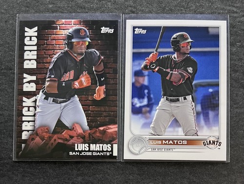 Luis Matos Lot 2022 Bowman Chrome Topps Pro Debut Brick by Brick Insert Giants - Picture 4 of 4