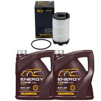 MotoröL Set Mannol 5W-30 API SN 8 Liter + ÖLfilter FüR Audi A8 4.2 FSI Quattro