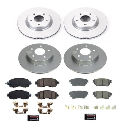 CRK8684 Powerstop 4-Wheel Set Brake Disc and Pad Kits Front & Rear for Altima