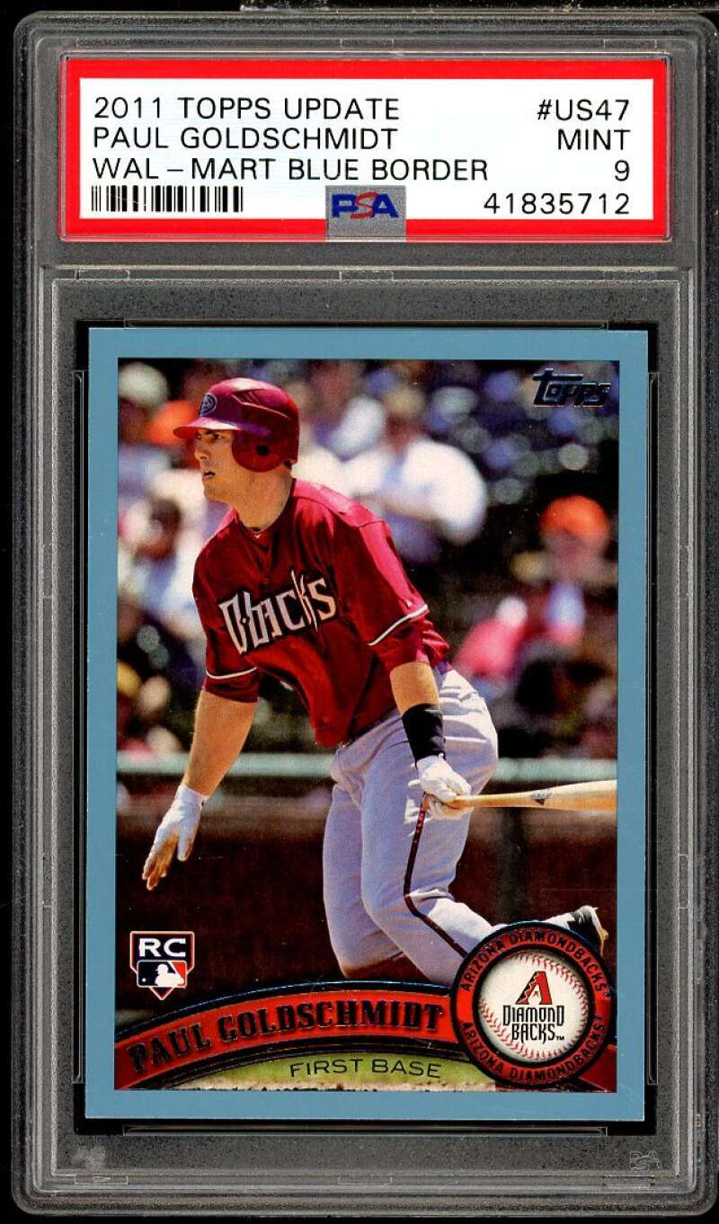Paul Goldschmidt Rookie Card 2011 Topps Update Walmart Blue Border #US47 PSA 9