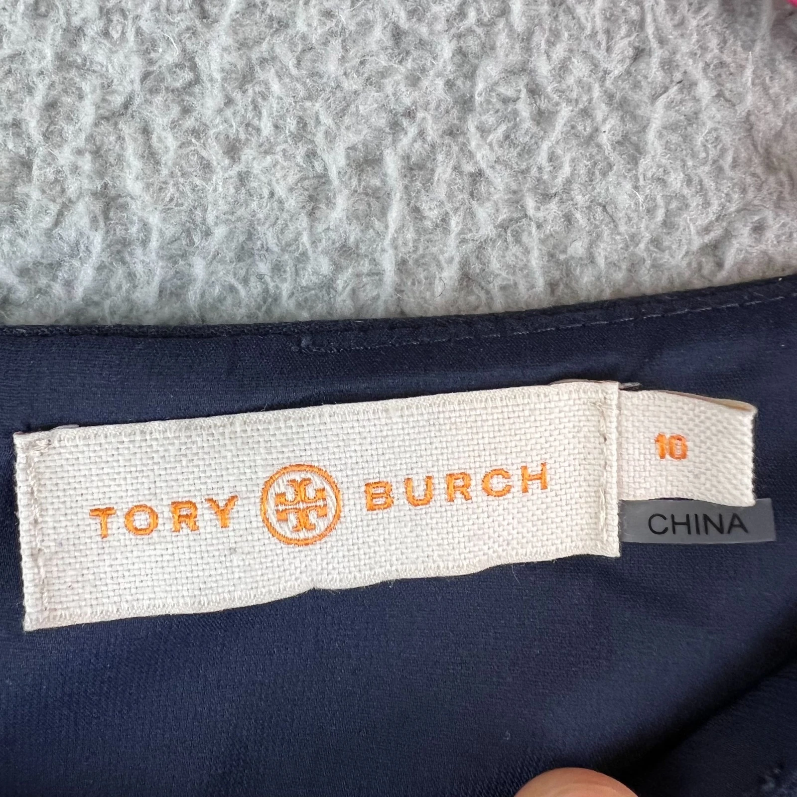 Mini abito blu navy Tory Burch taglia 10 vendita al dettaglio $360