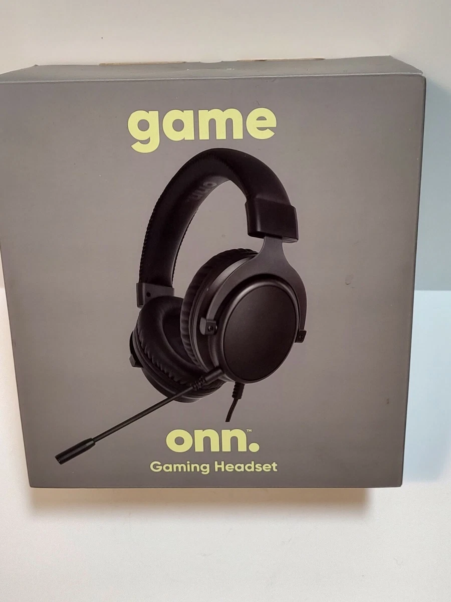 Onn Gaming Headset Wired Over Ear Headphones Black For Computer PC