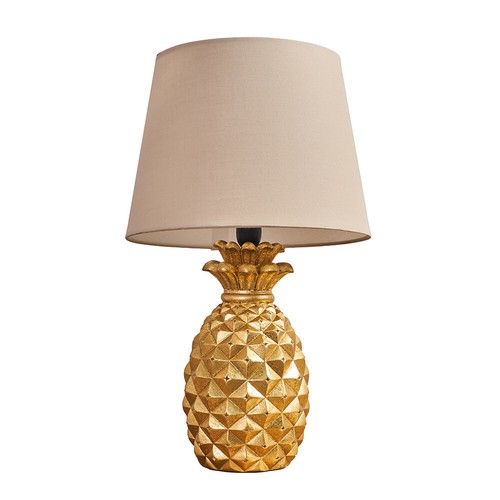 Modern Metallic Gold Pineapple Table Lamp Light Tapered Shade LED Bulb Lighting - Picture 10 of 37