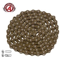 KMC ALTALINE Single Speed BIKE BROWN Chain 1/2x1/8x112 LINKS Cruiser FIXIE BMX.