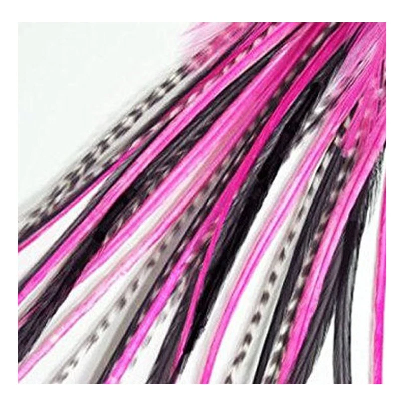 Pink feather extensions cheap