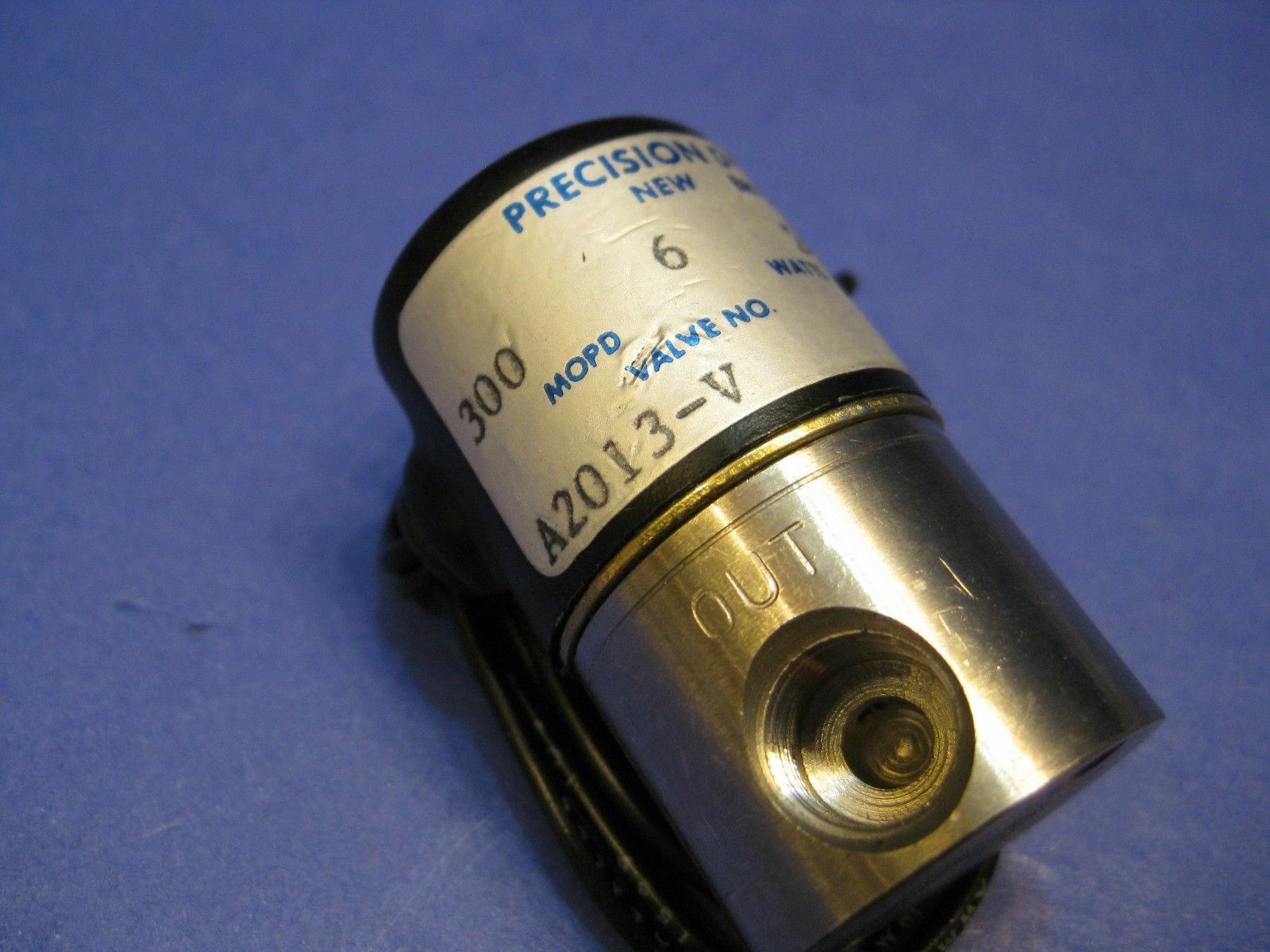 Precision Dynamics A2013-V Solenoid 2-Way Valve, 300 PSIG, Used | eBay