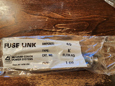 NEW MCGRAW EDISON FUSE LINK FL11K40 - 40 AMP, TYPE K
