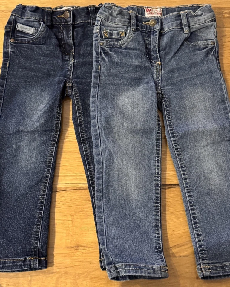 2 Mädchen Jeans Gr. 86 / 92 blau