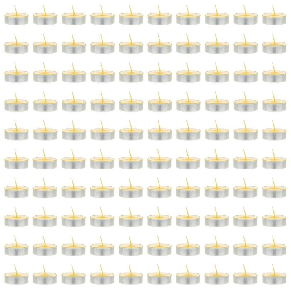 Mega Candles - Citronella Scented Tea Light Candles - Yellow, Set of 100 - Image 2 of 4