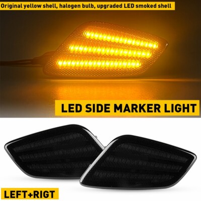 Find Smoke Lens LED Amber Front Fender Side Marker Lights For 97-06 Jeep TJ Wrangler In Rowland - Foto 11