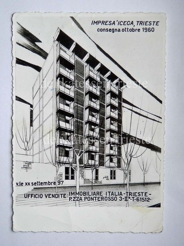 TRIEST ICEGA Viale XX September alte Postkarte - Bild 1 von 2
