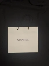 💠CHANEL Shopping Paper Gift Bag White & Black EMPTY Medium FREE SHIP