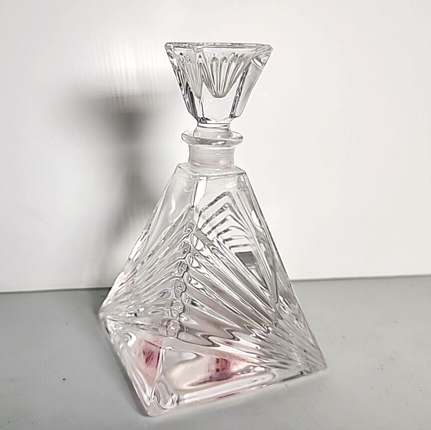 RCR【  Crystal Rock】社製 香水瓶　ヴィンテージ品 RCR ROYAL CRYSTAL ROCK ITALY 5” PERFUME BOTTLE W STOPPER PYRAMID