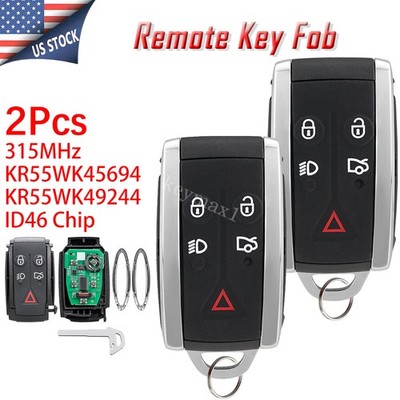 2 Keyless Remote Smart Car Key Fob For Jaguar XF XFR XK XKR 2007 2008 2009 2010