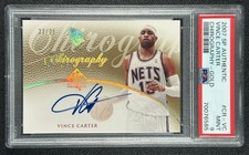POP 1! VINCE CARTER PSA 9 2007-08 SP AUTHENTIC #CR-VC CHIROGRAPHY AUTO GOLD /25