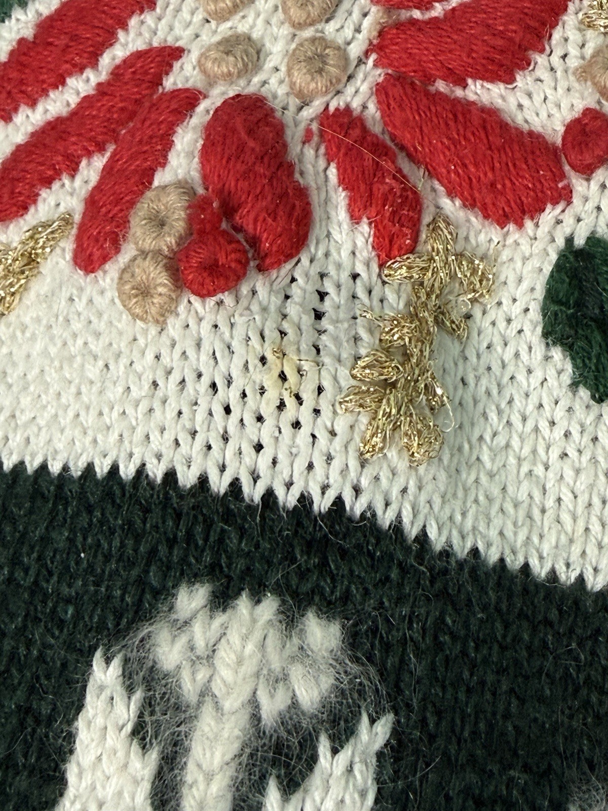 Vintage Classic Elements Patchwork Christmas Swea… - image 14