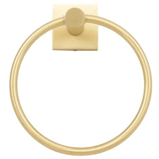 Vienna Towel Ring, Satin Brass by Stone Harbor Hardware