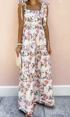 knee length dresses for ladies Harlow Maxi Dress in Taupe Floral
