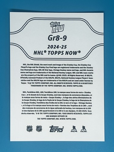 2024-25 NHL TOPPS NOW Sticker #GR8-9 Alex Ovechkin Capitals - Picture 2 of 2