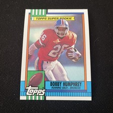 1990 Topps Super Rookie Football Card Bobby Humphrey #32 RC Denver Broncos (A19). rookie card picture